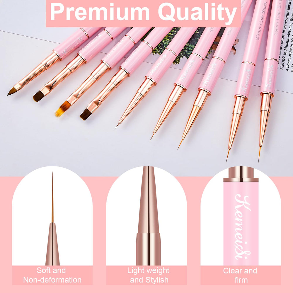 KEMEISI array of brush sizes laid out for quick size selection and control