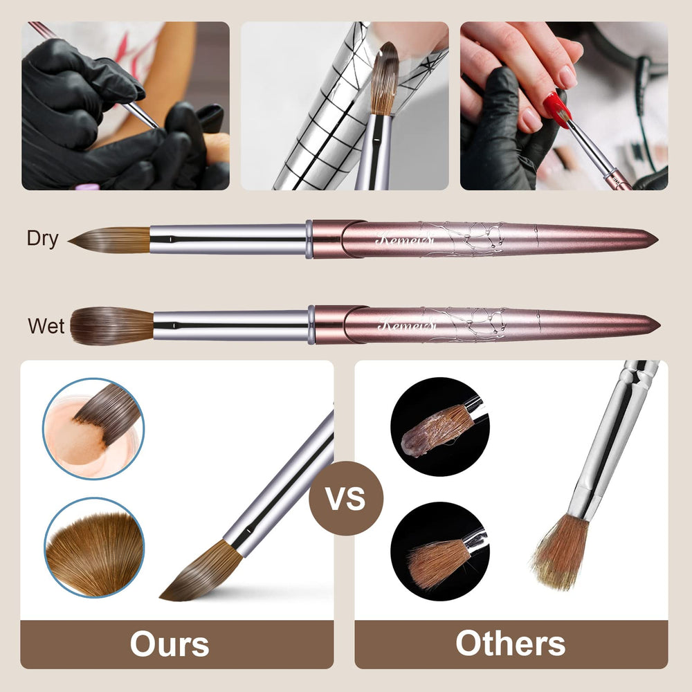 KEMEISI alloy ferrule securing bristles for durable, shed-resistant use