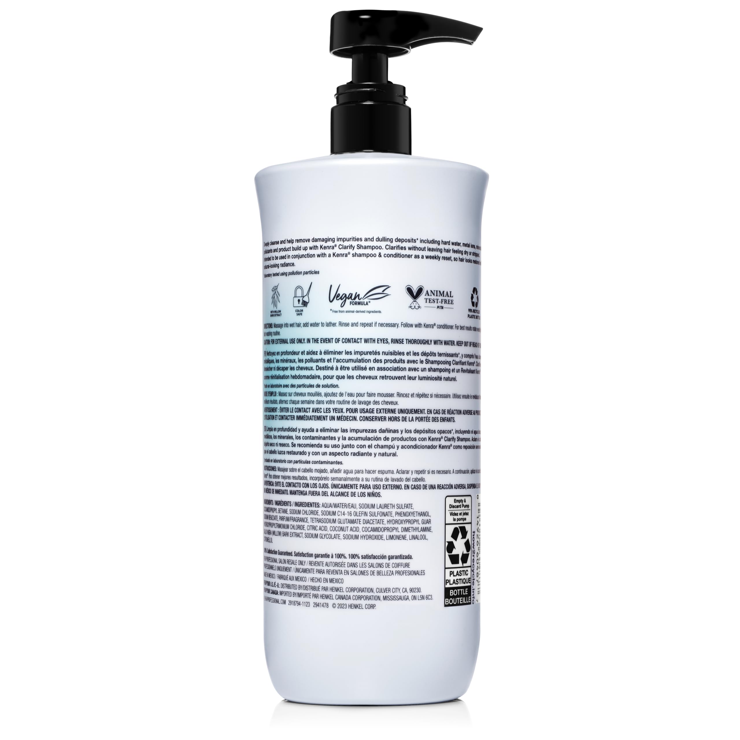 Kenra Clarify Shampoo rich lather demonstrating cleansing power