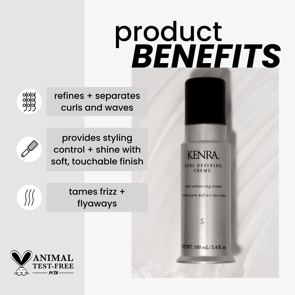 Kenra texture close-up cream on fingertip highlighting smooth spreadability