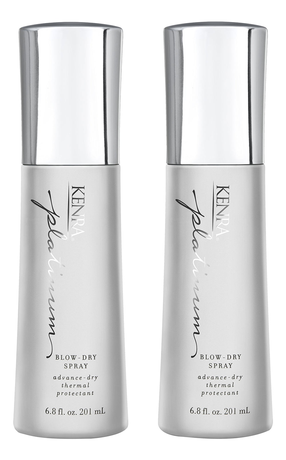 Kenra front packaging shows two bottles and quick styling benefit