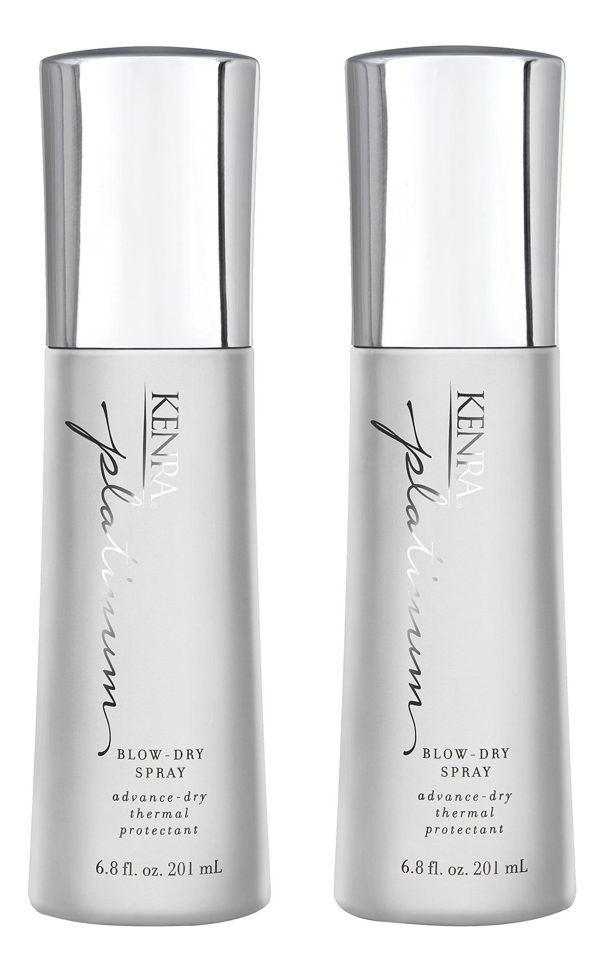 Kenra front packaging shows two bottles and quick styling benefit