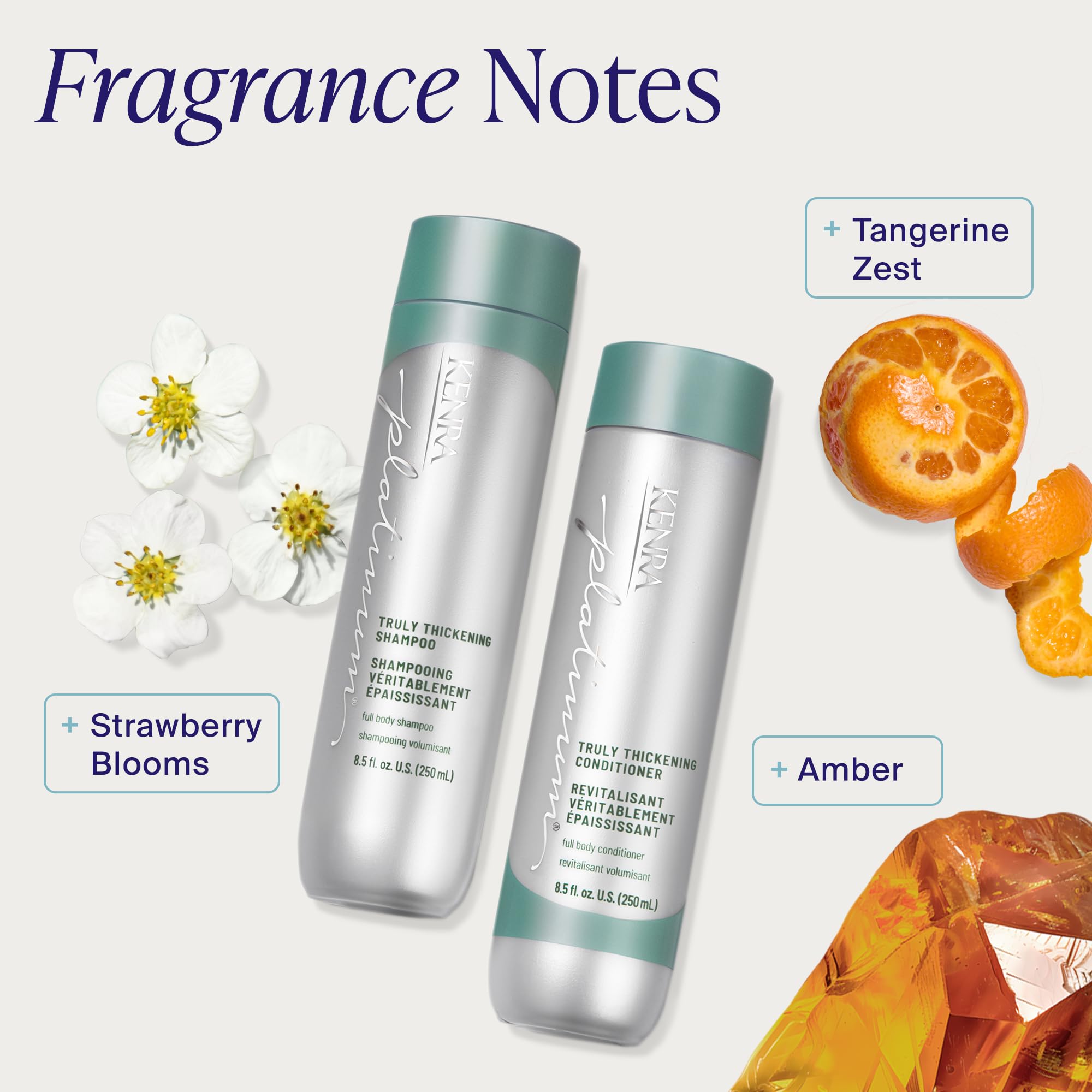 Kenra shampoo and conditioner pair showing system styling support