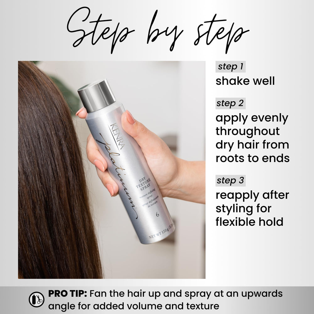 Kenra textured hair after spray showing increased lift and separation