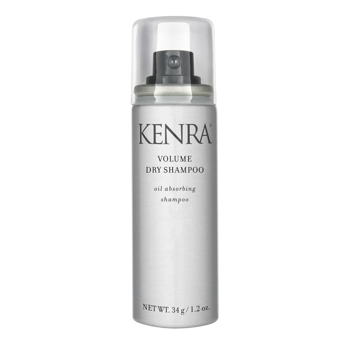 Kenra front can display showing product branding and travel size benefit