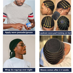 kep-Mve crown patch worn on scalp demonstrating targeted wave shaping