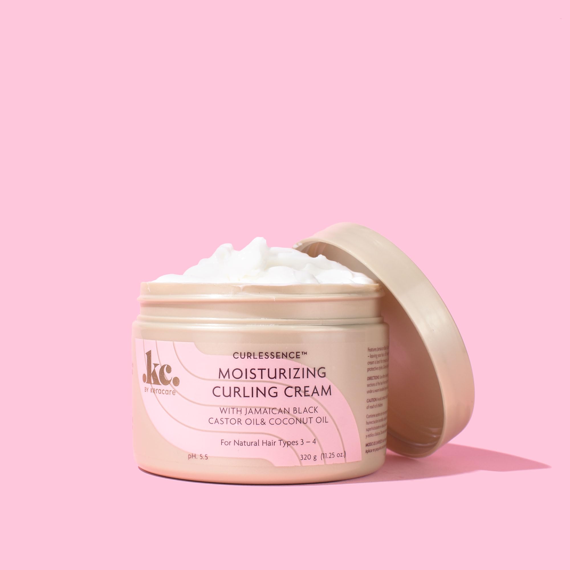 KeraCare cream on hand demonstrating spreadability for effortless styling benefit