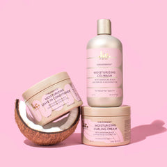 KeraCare ingredient label close-up showing silicone and paraben free formulation benefit