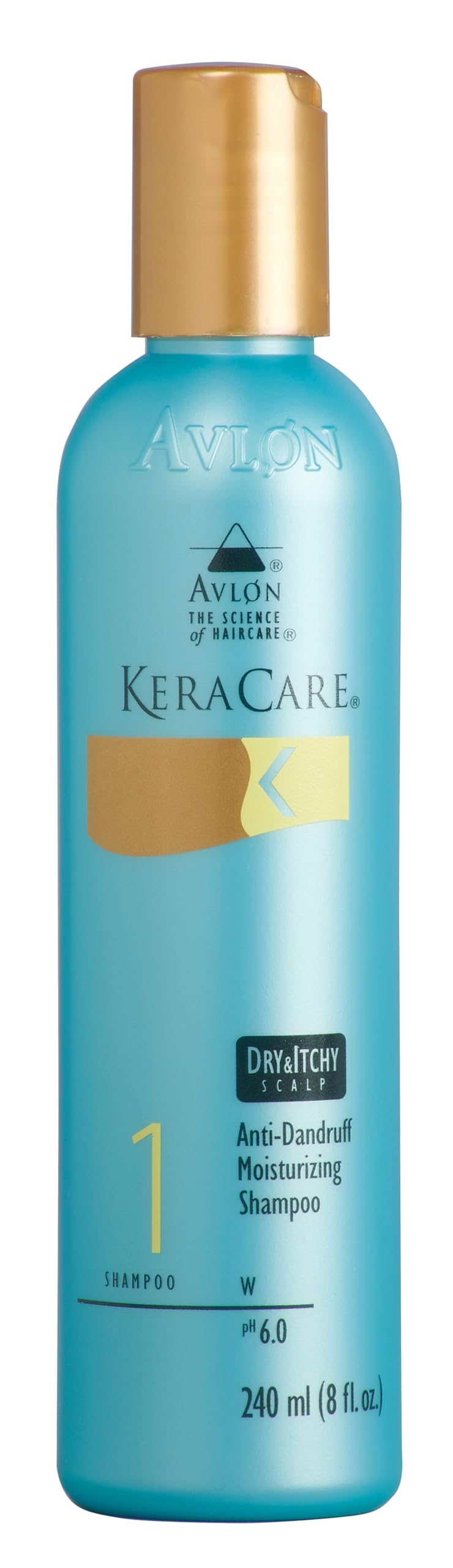 KeraCare bottle front view showing label, promotes hydration and flake reduction