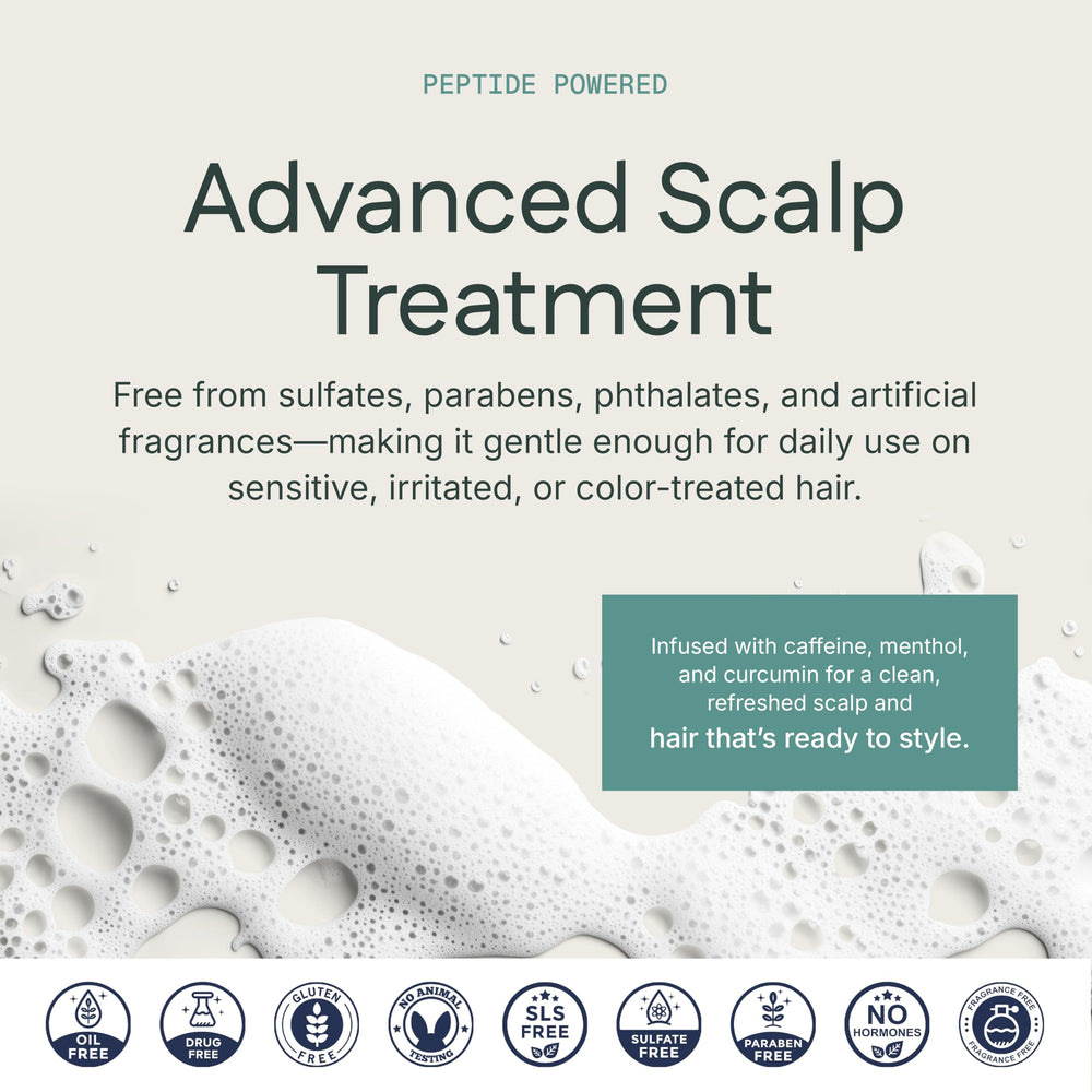 KeraFactor ingredients caffeine menthol curcumin display highlighting scalp-refreshing benefits