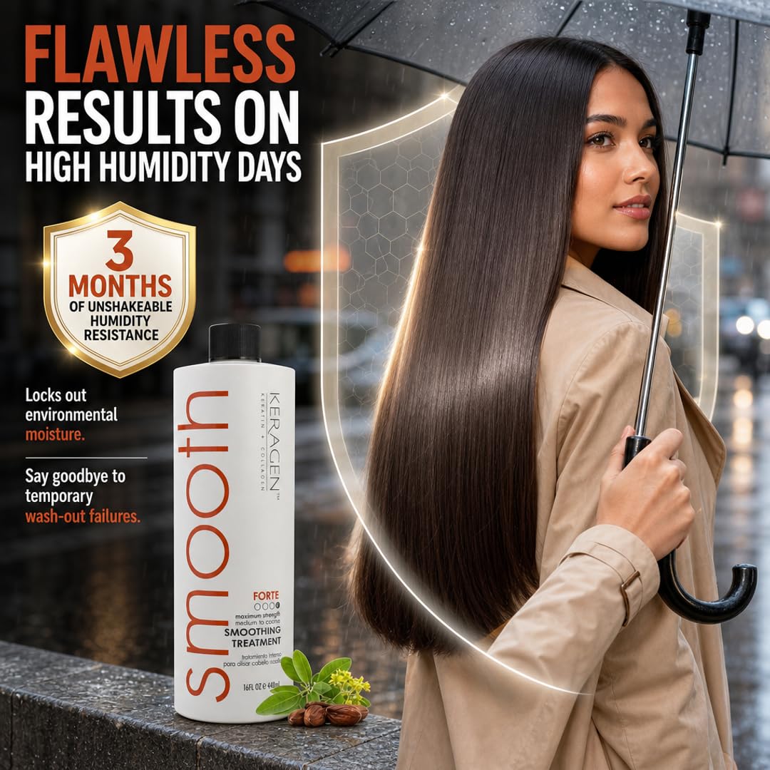 Hand applying KERAGEN Forte to damp hair demonstrating even coverage and control