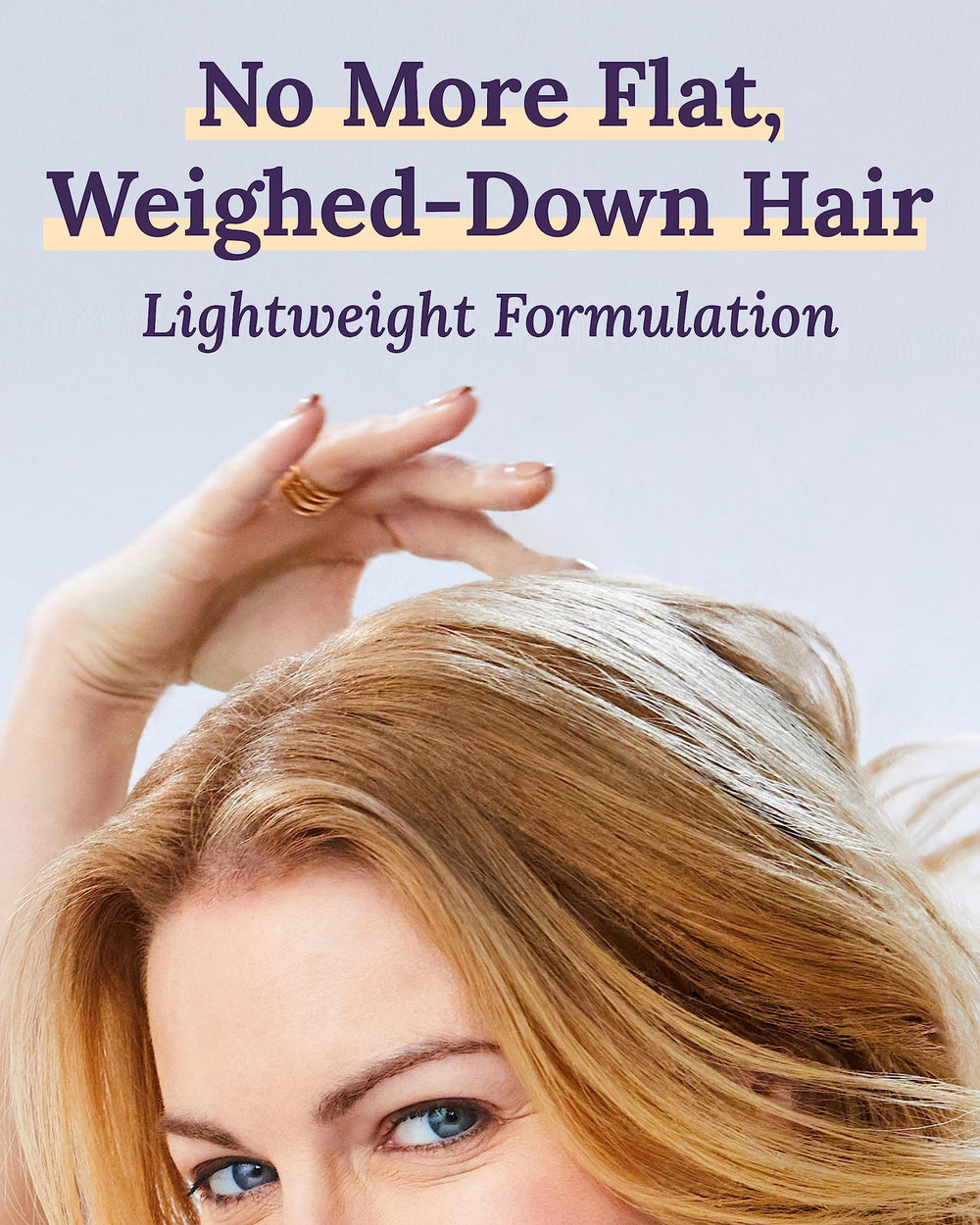 Keranique in-use applying conditioner to midlengths and ends for detangling
