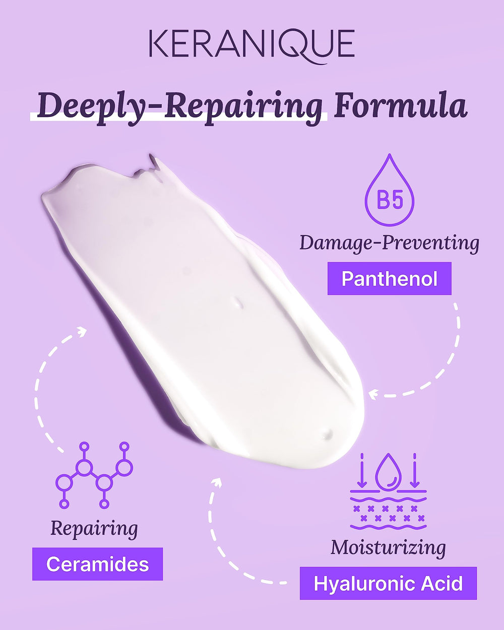 Keranique scoop in hand demonstrating rich mask consistency benefit