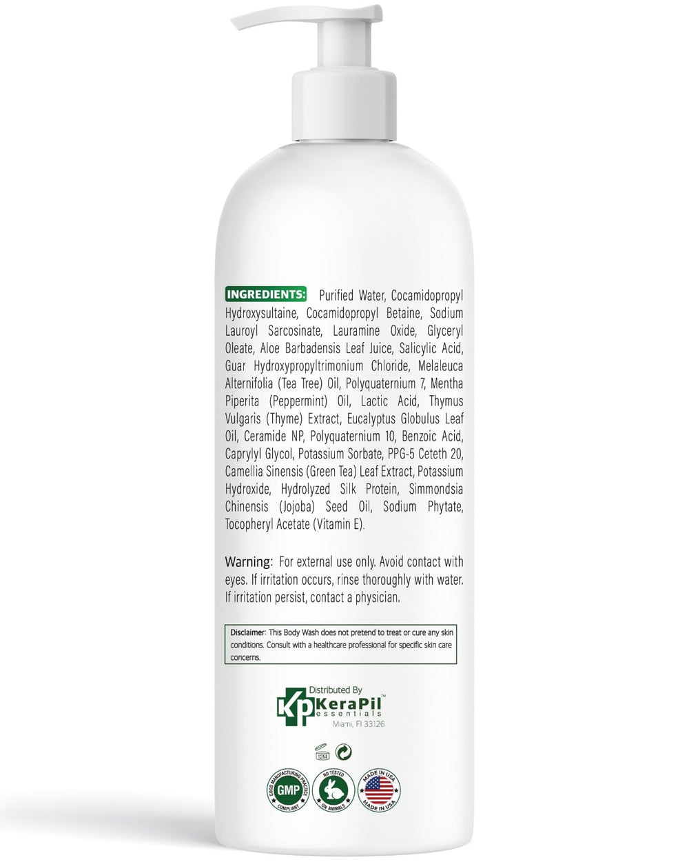 KERAPIL tea tree peppermint eucalyptus oils displayed for natural formulation