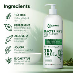 KERAPIL wash texture pouring from bottle demonstrating gentle cleanse