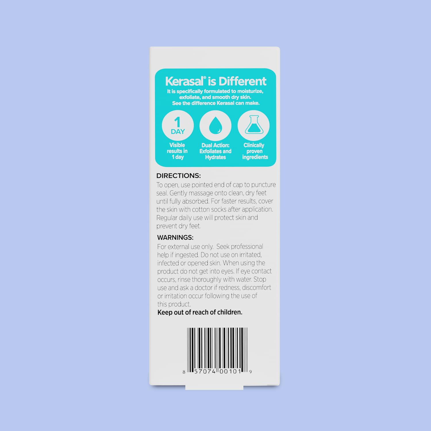 Kerasal packaging with APMA approval badge for trusted foot care