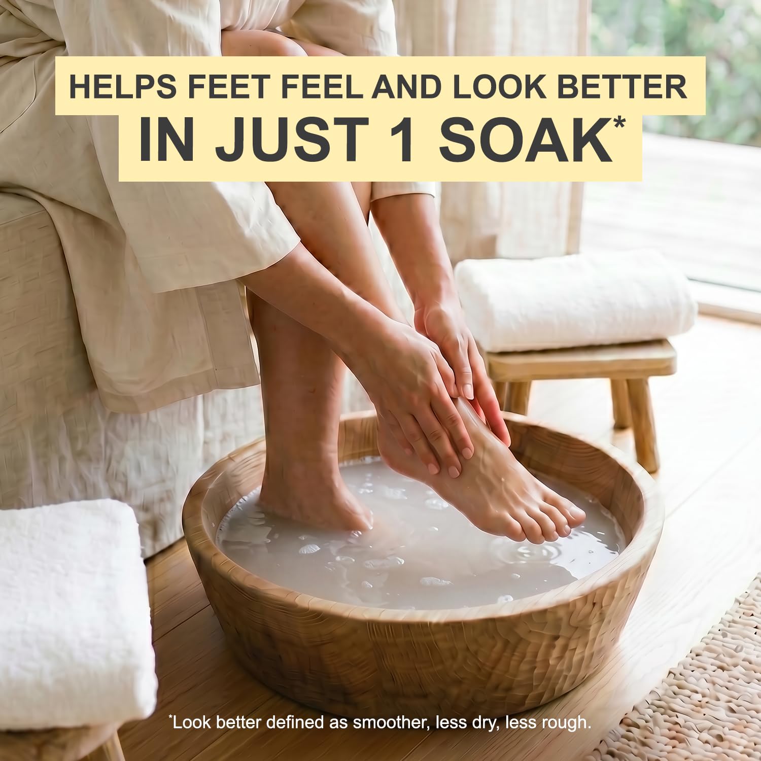 Kerasal salt crystals close-up illustrating texture and quick-dissolve benefit for foot baths