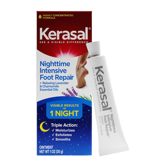 Kerasal front packaging showing 1 oz jar and clear product benefits