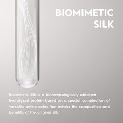 Kerasilk before-and-after hair strands comparison showing reduced frizz