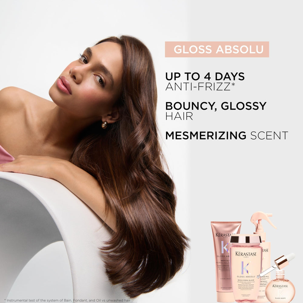 KÉRASTASE being applied to damp hair for detangling and reduced frizz