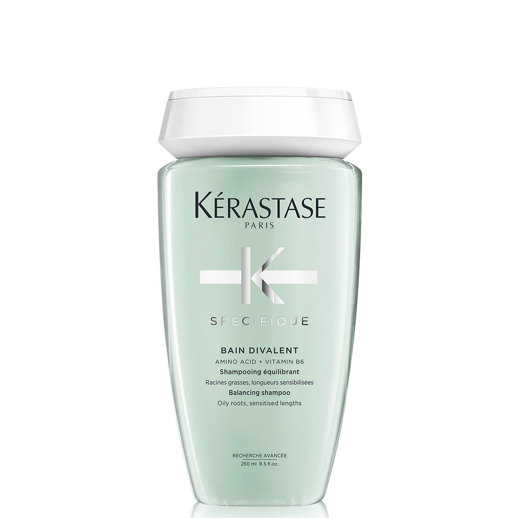 KÉRASTASE front bottle view showing product and elegant packaging benefit of brand recognition