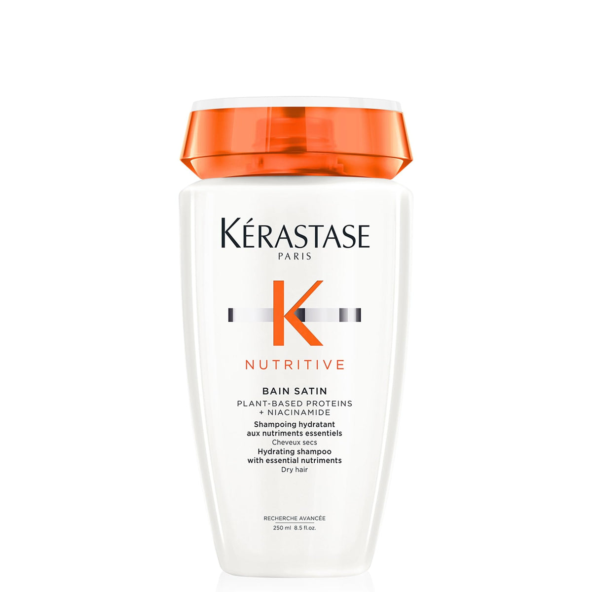 KÉRASTASE bottle front view showing elegant packaging and hydration benefit