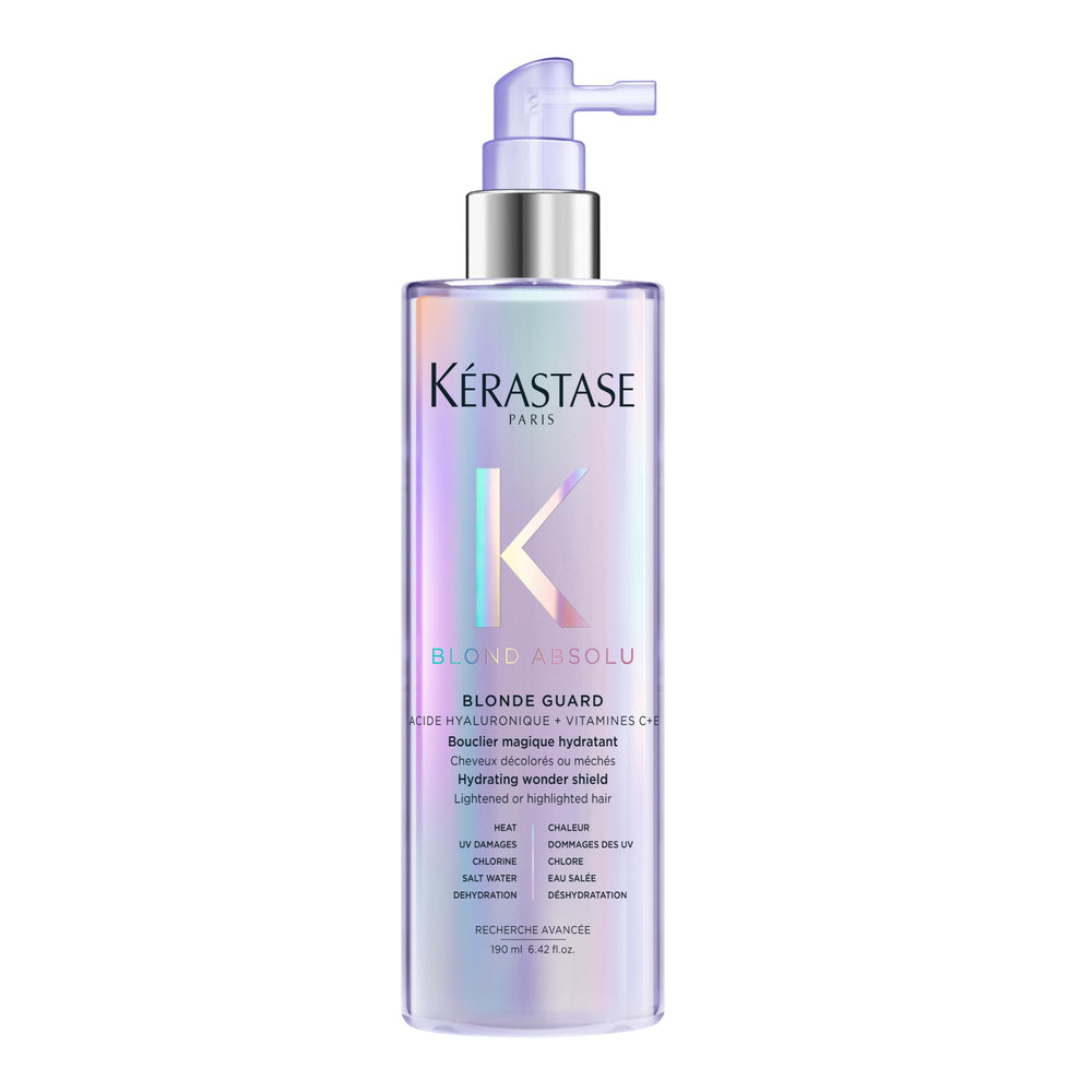 KÉRASTASE front packaging showing sleek bottle and product benefit