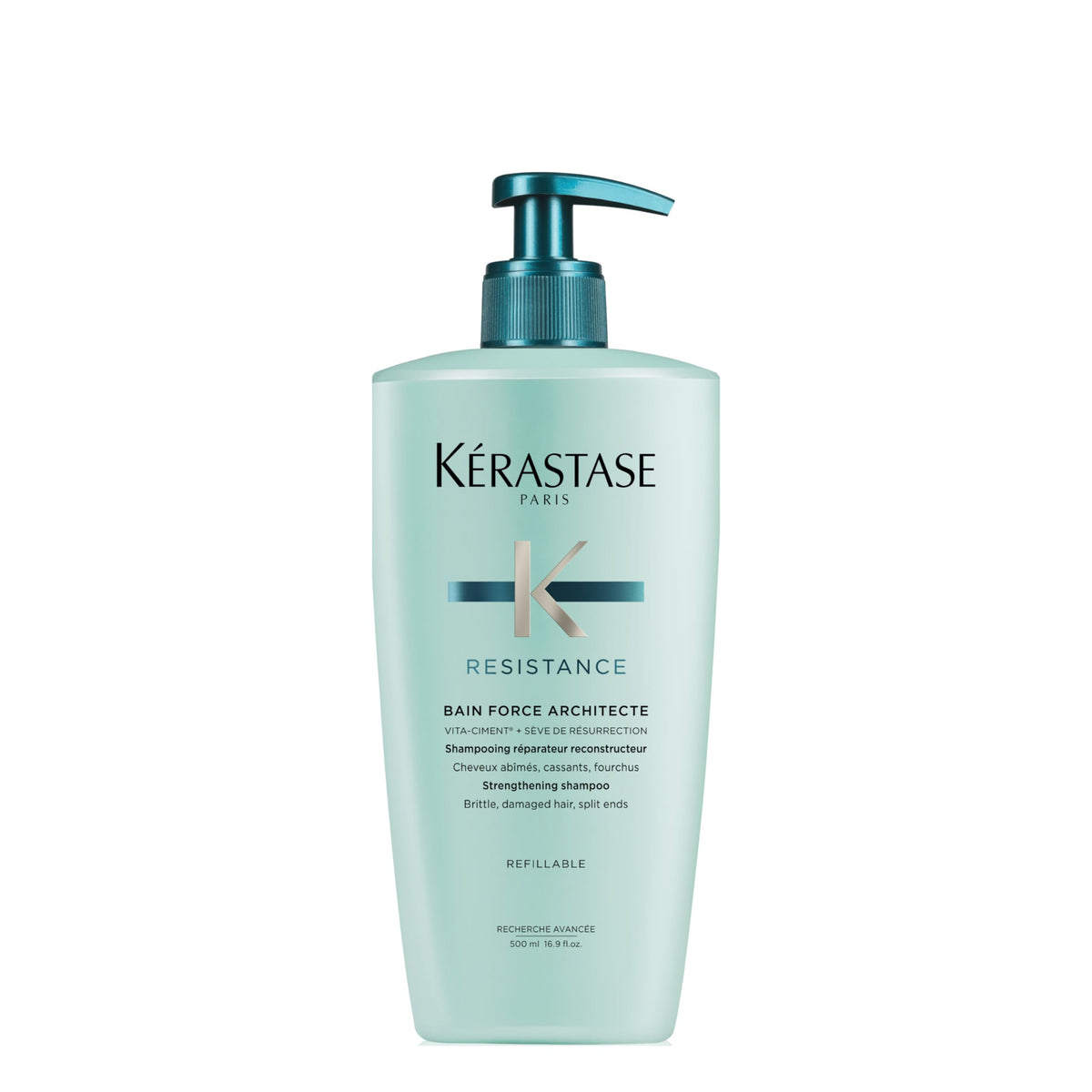 KÉRASTASE front bottle view showing clean packaging and trusted formula benefit