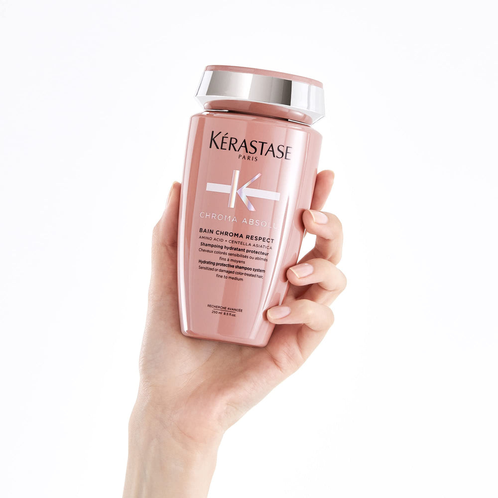 KÉRASTASE after-wash fine hair result showing smoother, shinier strands