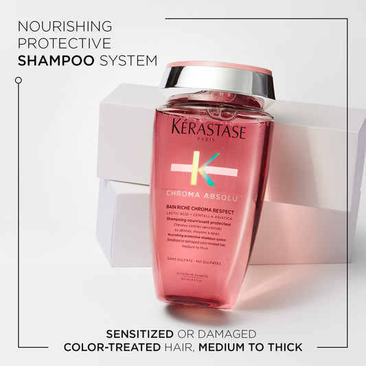 KÉRASTASE back label close-up highlighting ingredients and directions