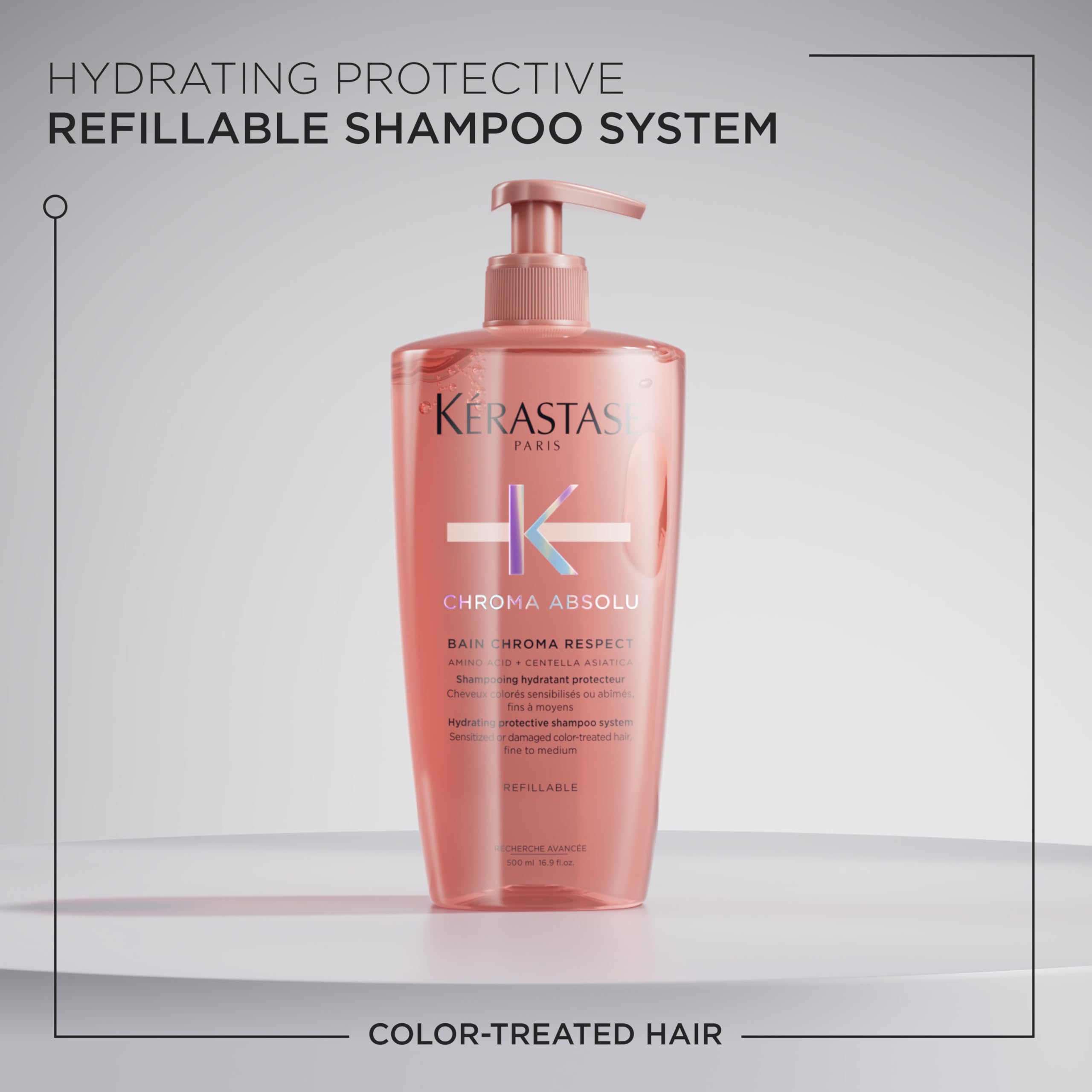 KÉRASTASE pump producing lather demonstrating gentle cleanse benefit