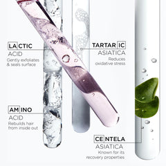 KÉRASTASE bottle beside common objects showing 16.9 fl oz scale benefit