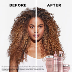 KÉRASTASE shampoo in-hand in shower showing easy application and hydration