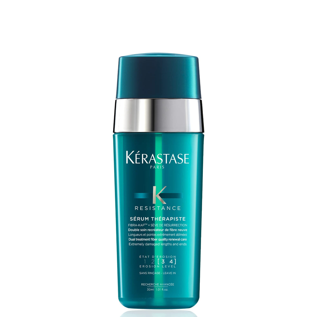 KÉRASTASE front packaging showing serum bottle and professional look