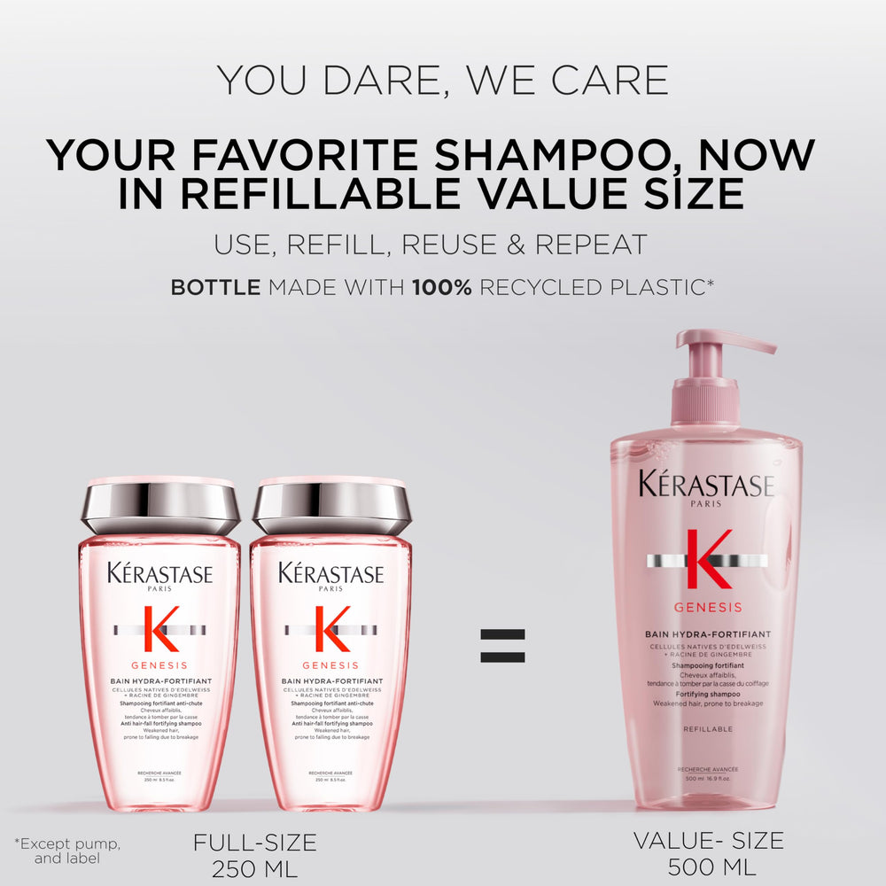 KÉRASTASE back label listing key ingredients for transparency and informed use