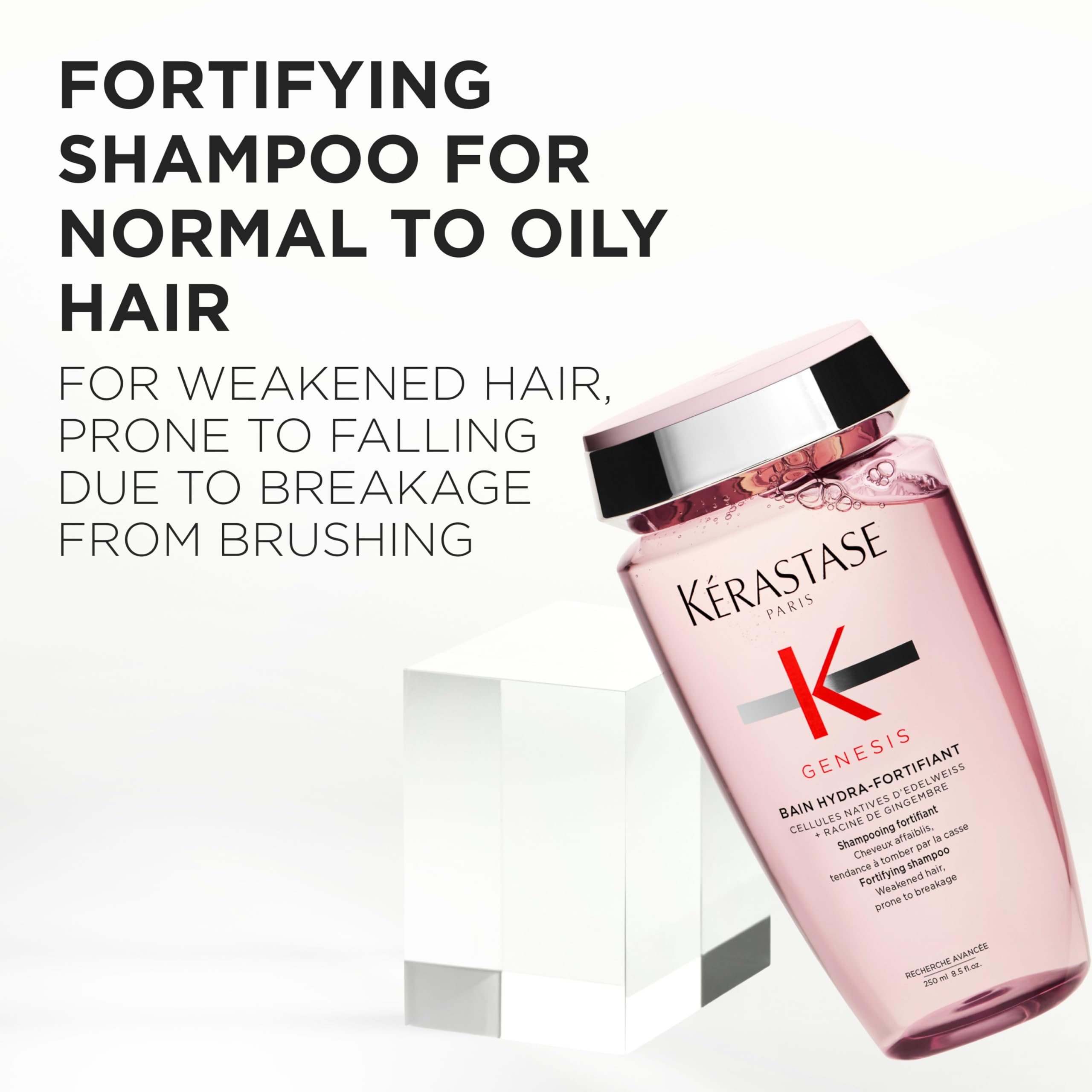 KÉRASTASE Genesis back label close-up listing ingredients and usage instructions