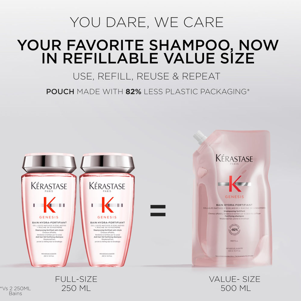 KÉRASTASE Genesis creamy lather close-up highlighting gentle cleansing benefit