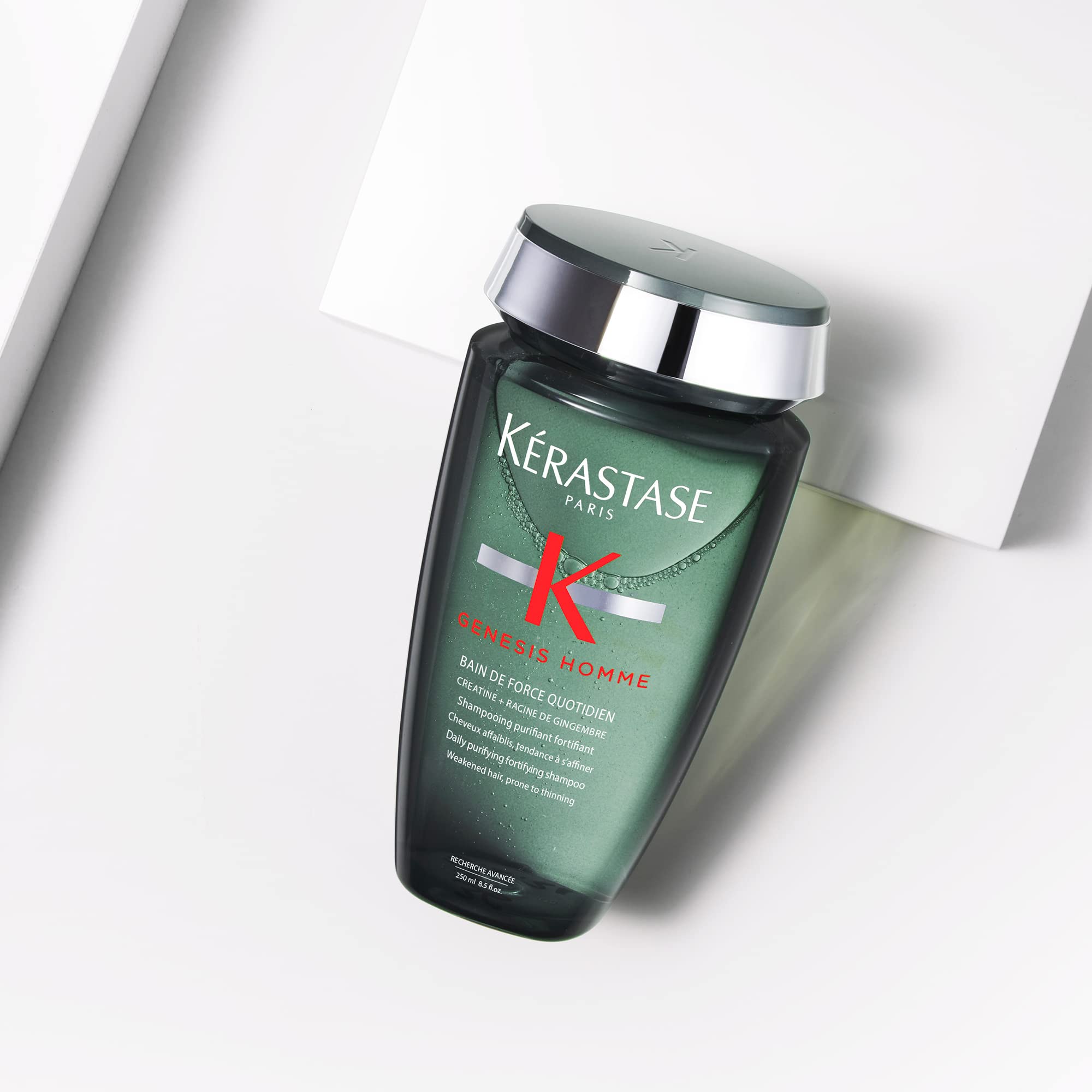 KÉRASTASE empty bottle recycling detail encouraging sustainable disposal