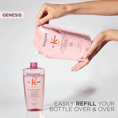 KÉRASTASE refill bottle emphasizing sustainable refill benefit for lower waste