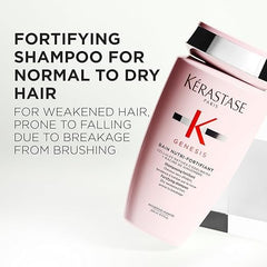 KÉRASTASE bottle next to hand showing product size and travel convenience