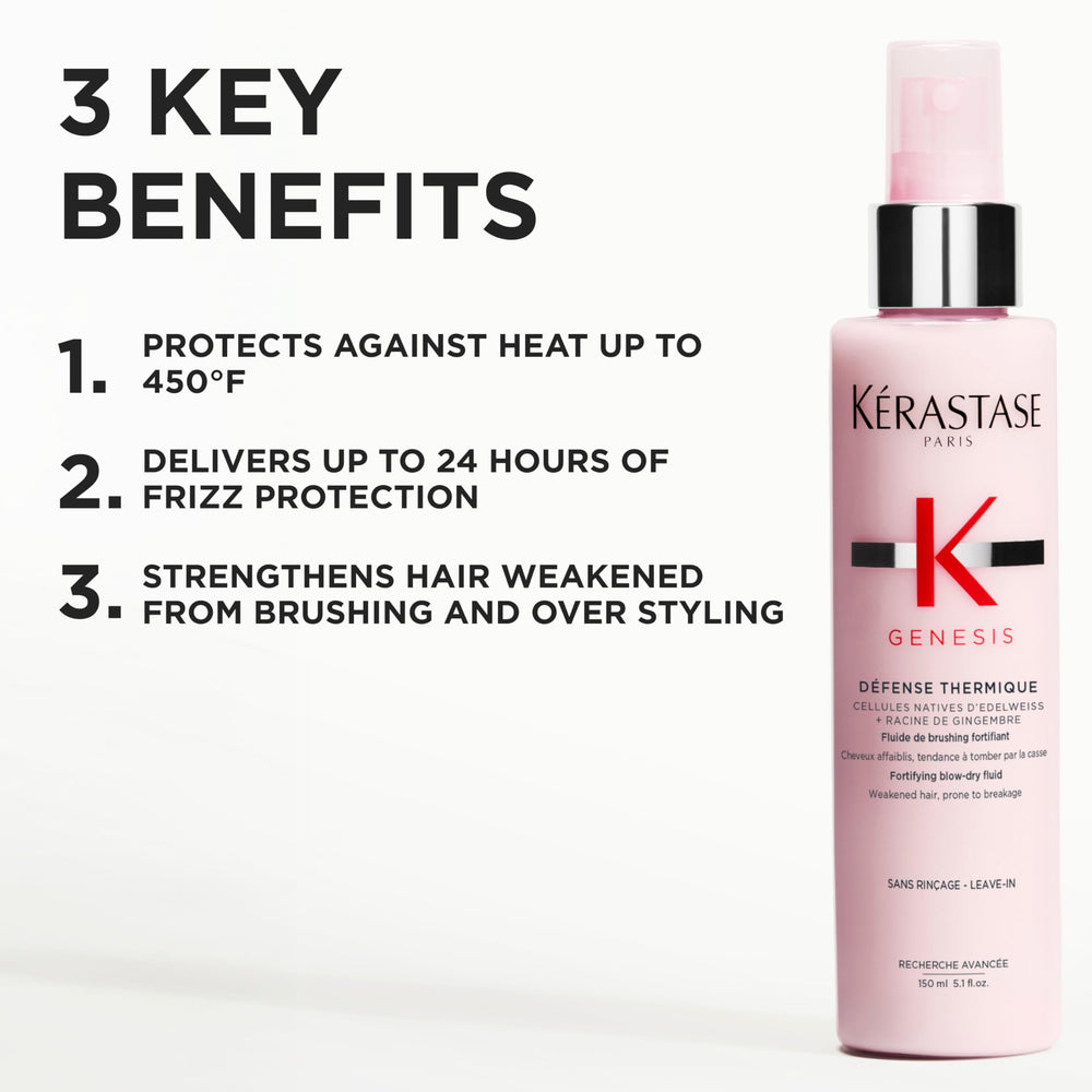 KÉRASTASE texture close-up showing lightweight cream-spray for detangling