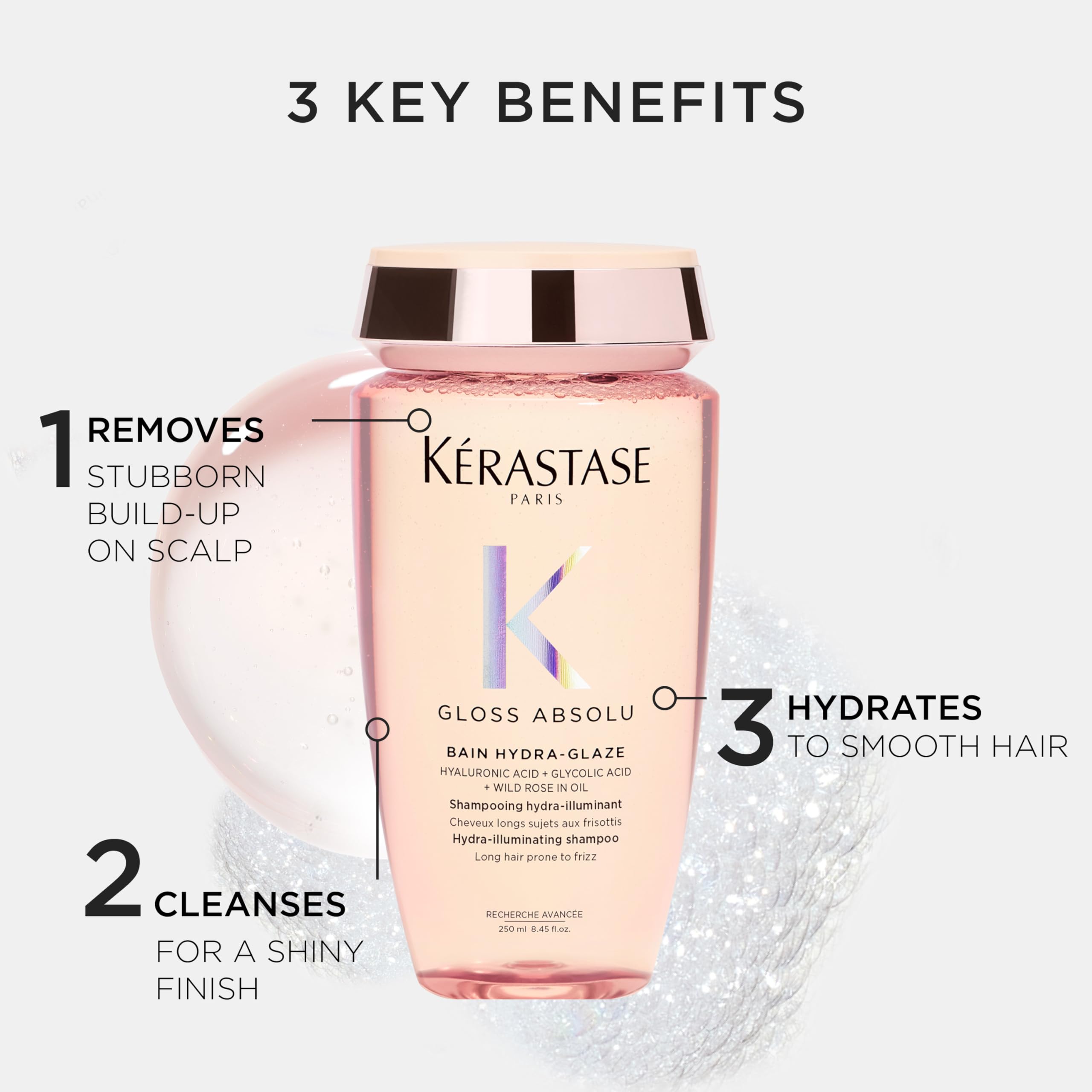 KÉRASTASE rich foam lather in hand showing effective cleansing benefit
