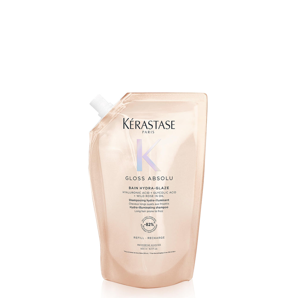 KÉRASTASE front bottle showing label and glossy finish benefits