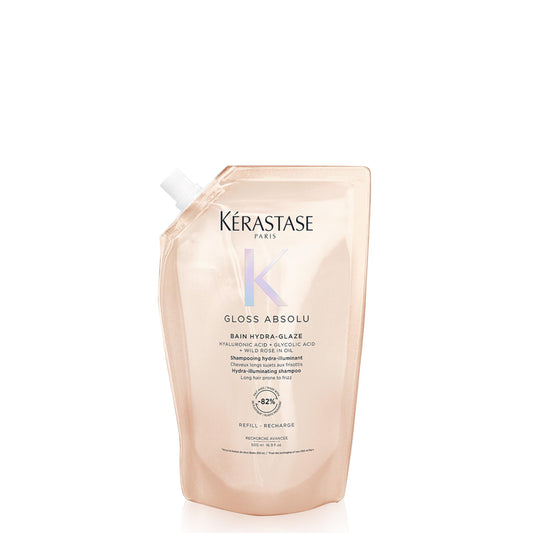 KÉRASTASE front bottle showing label and glossy finish benefits