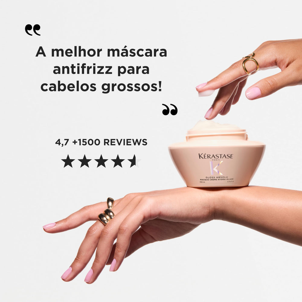 KÉRASTASE applied on thick hair lengths showing smoother result benefit