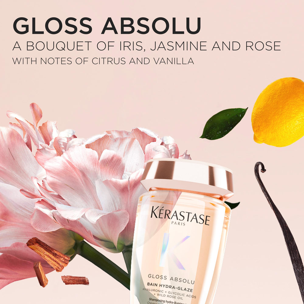 KÉRASTASE wild rose oil droplet image showcasing nourishing shine benefit
