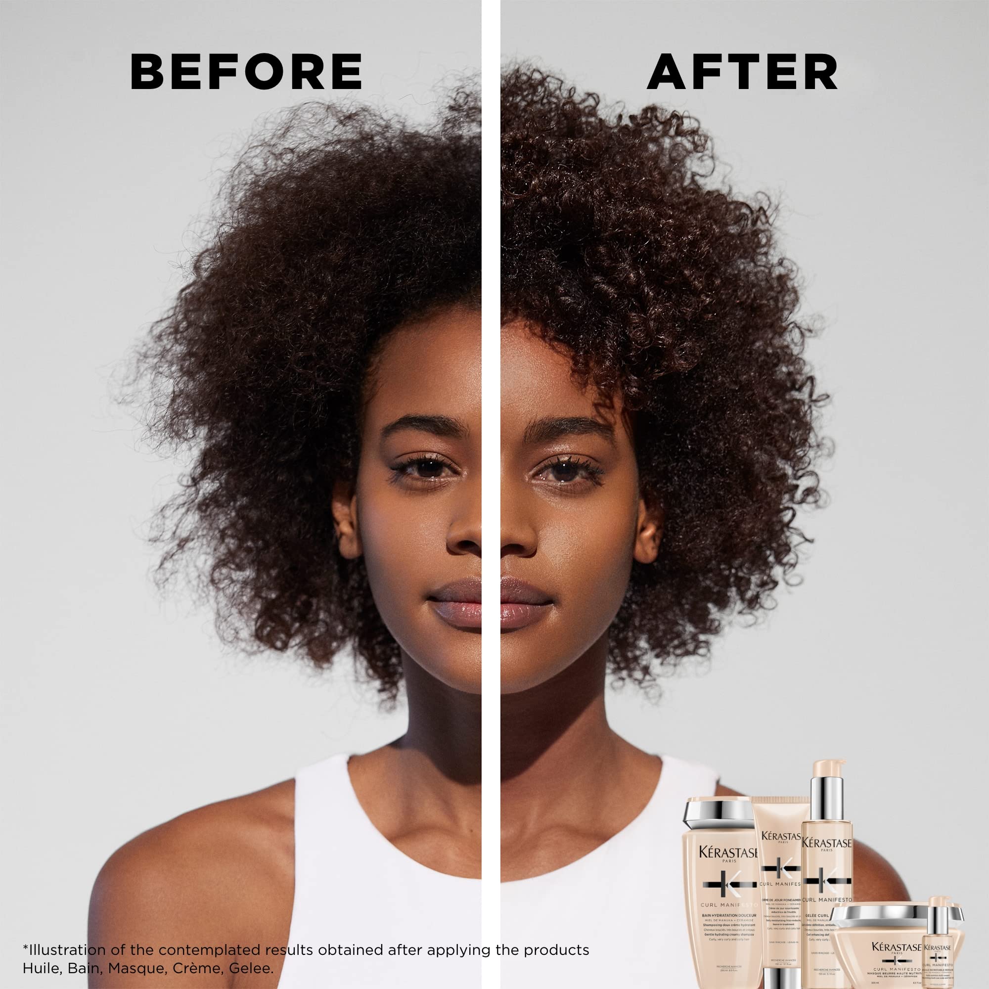 KÉRASTASE Ceramide illustration emphasizing strengthened hair structure