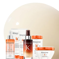 KÉRASTASE placed in bathroom lifestyle scene showing daily use benefit
