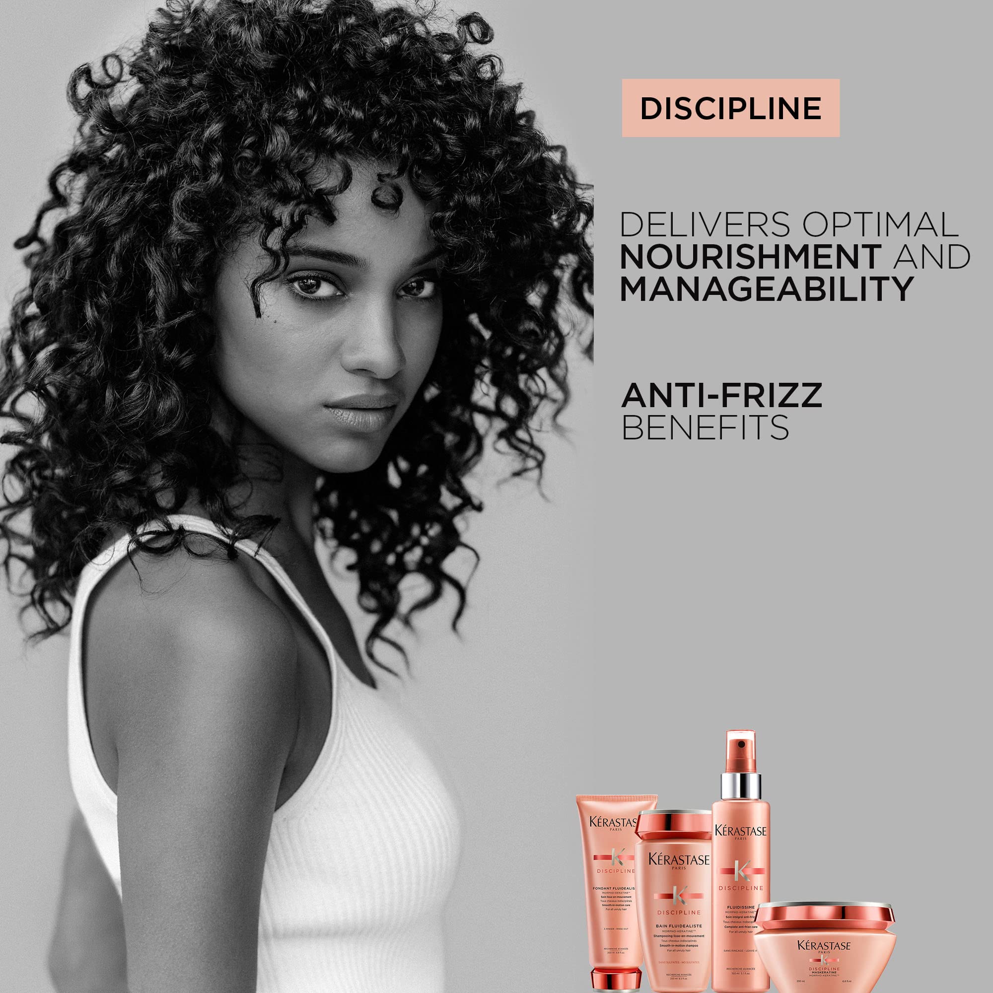 KÉRASTASE mask being applied to damp hair for easier detangling benefit