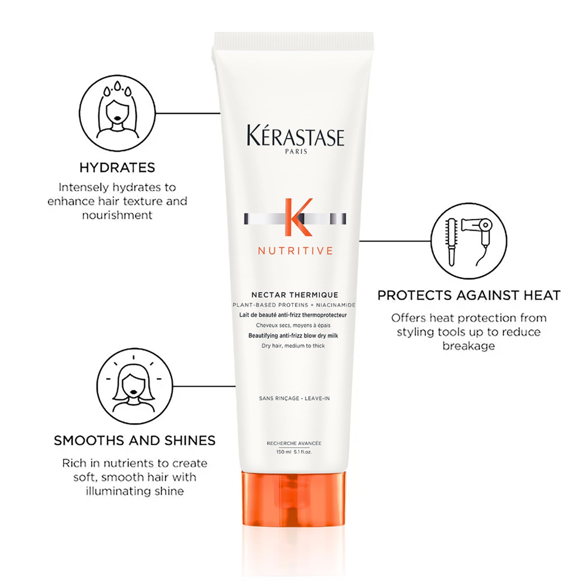KÉRASTASE applying cream to towel-dried hair for smooth detangling